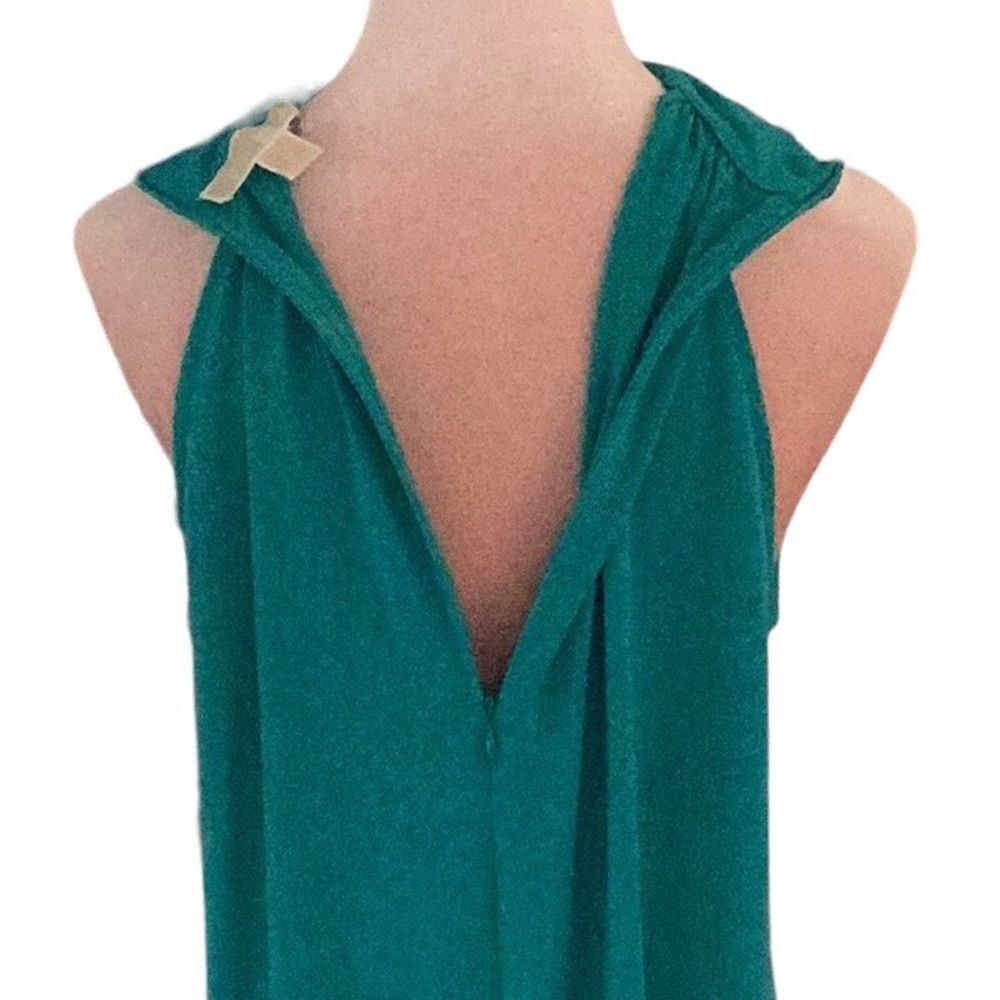 MICHAEL KORS SLEEVELESS HALTER MINI DRESS GREEN MEDIUM - Picture 7 of 10